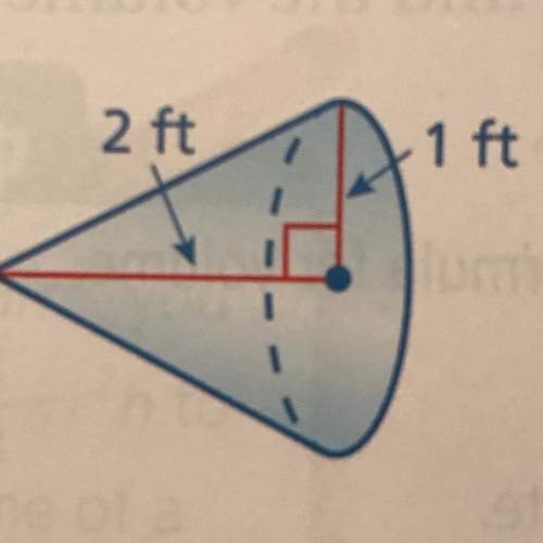 Find the volume of the cone. round your answer too the nearest tenth.