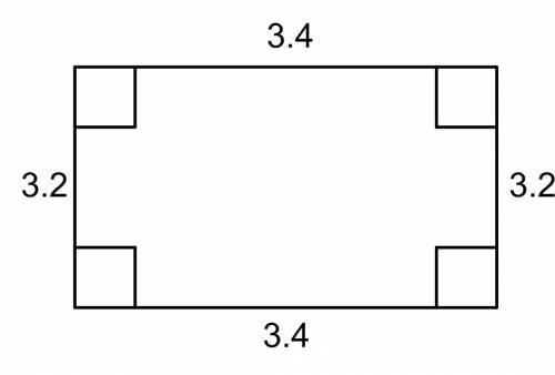 Cecile drew a 4-sided figure. it had 2 sides that were 3.4 centimeters long and 2 sides that were 3.