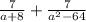 \frac{7}{a+8}+\frac{7}{a^{2}-64}