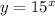 y = 15^x