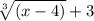 \sqrt[3]{(x-4)}+3
