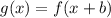 g(x)=f(x+b)