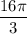 \dfrac{16\pi}{3}