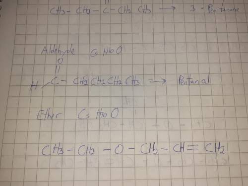 Draw and name all of the structural isomers that are ketones with five carbon atoms in its longest c