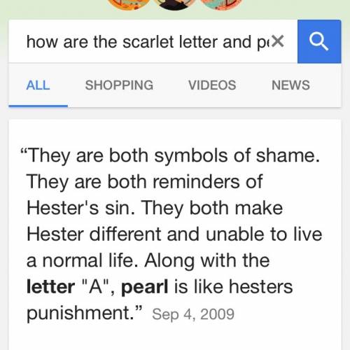 How are the scarlet letter and pearl alike?