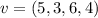 v = (5,3,6,4)