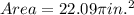 Area = 22.09\pi in.^{2}