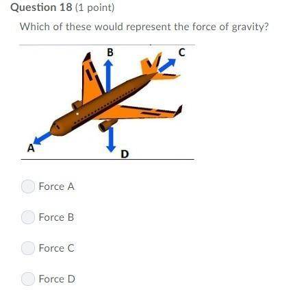 Which of these would represent the force of gravity
