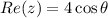 Re(z)=4\cos \theta