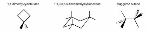 (a) which of these structures has the most angle strain?  staggered butane 1,1-dimethylcyclobutane