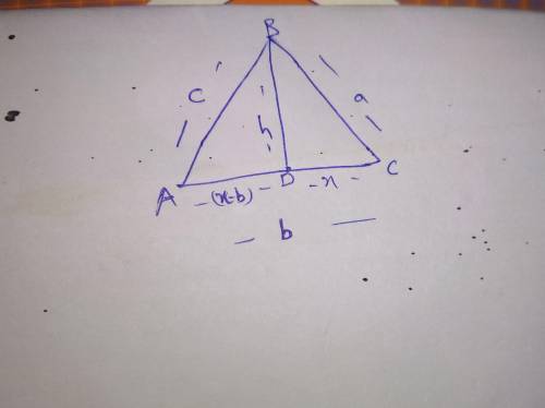 Solve the law of cosine:  c^2 = a^2+ b^2 - 2abcosc for cos c.