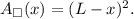 A_{\square}(x)=(L-x)^2.