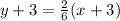 y+3=\frac{2}{6}(x+3)