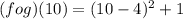 (f o g)(10) = (10-4)^2+1