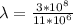 \lambda = \frac{3*10^8}{11*10^6}