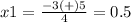 x1=\frac{-3(+)5} {4}=0.5