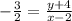 -\frac{3}{2}=\frac{y+4}{x-2}