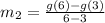 m_2=\frac{g(6)-g(3)}{6-3}