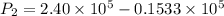 P_2=2.40\times 10^5-0.1533\times 10^5