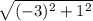 \sqrt{(-3)^2+1^2}