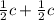 \frac{1}{2}c + \frac{1}{2}c