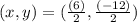(x,y)=(\frac{(6)}{2},\frac{(-12)}{2})