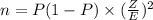 n=P(1-P)\times (\frac{Z}{E})^2