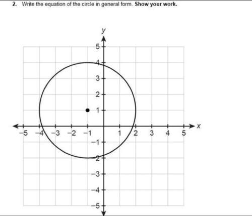 Write the equation of the circle in general form. show your work.