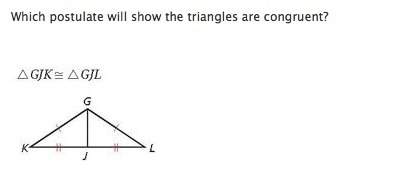What postulate will show the triangles are congruent?