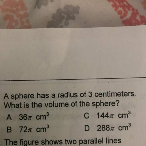 Asphere has a radius of 3 centimeters what is the volume of the sphere