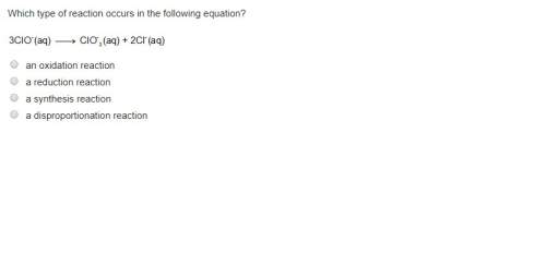 Which type of reaction occurs in the following equation?