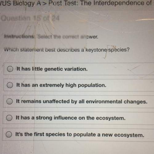 Which statement best describes a keystone species