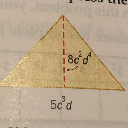 How do i express the area of this triangle as a monomial