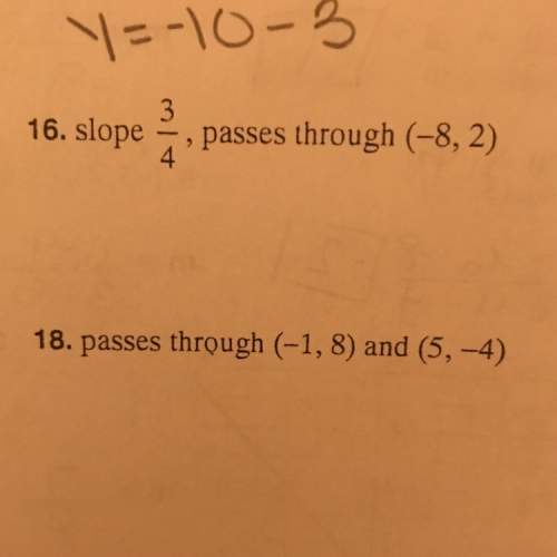 How would i get this information into y=mx+b