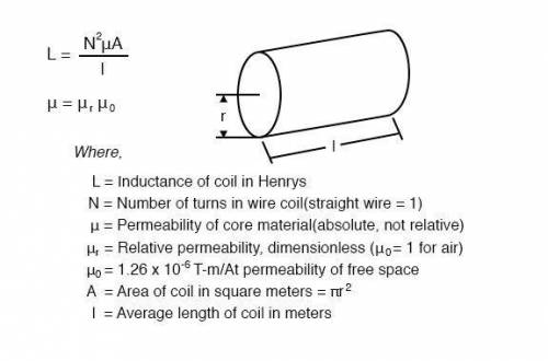 Tia needs to produce a solenoid that has an inductance of 2.07 μ h . she constructs the solenoid by
