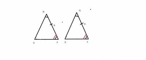 Angle n = 40 degrees, side np = 8, angle q = 40 degrees, and side qs = 8. what additional informatio