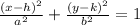 \frac{(x-h)^2}{a^2} +\frac{(y-k)^2}{b^2}=1