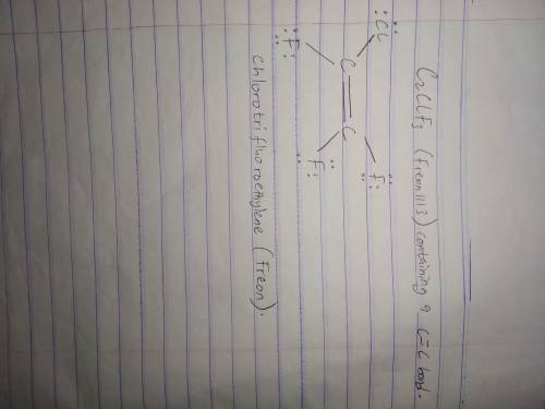 chlorofluorocarbons (cfcs or freons) are linked to the depletion of atmospheric ozone. draw the lewi