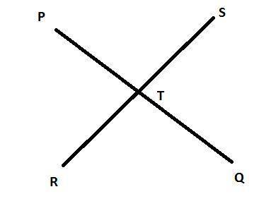 Pq and rs are two lines that intersect at point t. which fact is used to prove that angle pts is alw