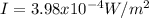 I=3.98x10^{-4}W/m^2