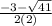 \frac{-3-\sqrt{41} }{2(2)}