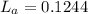 L_{a}=0.1244