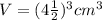 V = (4 \frac {1} {2}) ^ 3 cm ^ 3