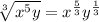 \sqrt[3]{x^5y}=x^{\frac{5}{3}}y^{\frac{1}{3}}