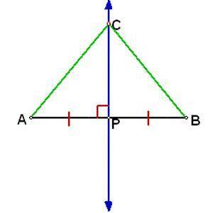 What can be determined from the diagram?  a) ac≅bc b) ap≅cp c) ac≅ap d) ∠acp ≅ ∠cap