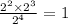 \frac{2^2\times 2^3}{2^4}=1