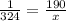 \frac{1}{324}=\frac{190}{x}