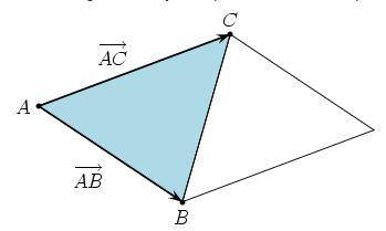 Find the area of a triangle with vertices:  (2,0,,3,0), and (1,1,4) using the dot product only. veri