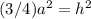 (3/4)a^2=h^2