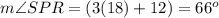 m\angle SPR=(3(18)+12)=66^o